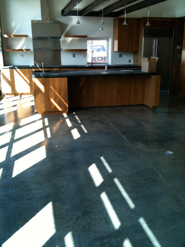Commercial stained concrete cypress tx floor coating by Real Seal Coatings