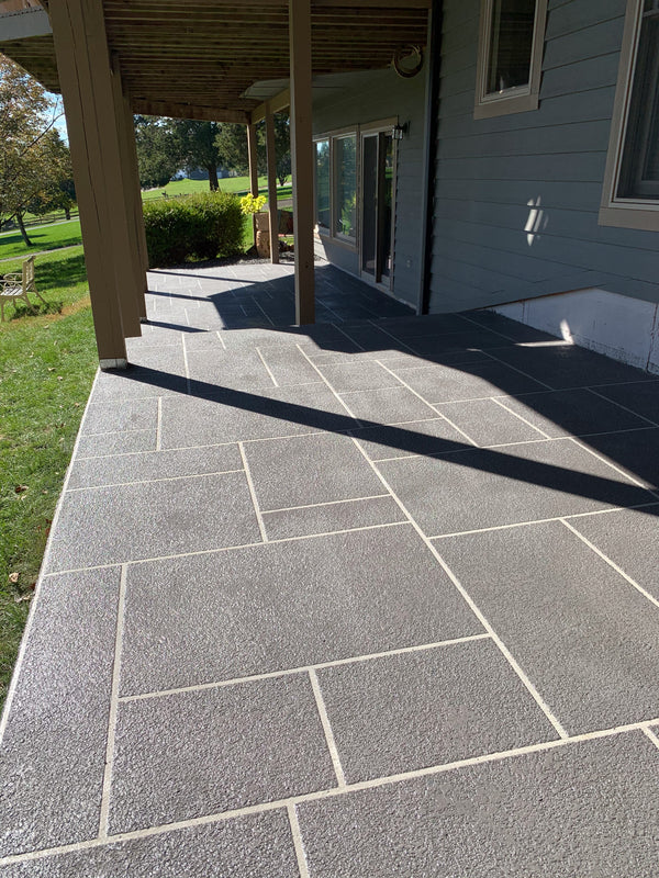 Concrete overlay patio the woodlands tx floor coating by Real Seal Coatings